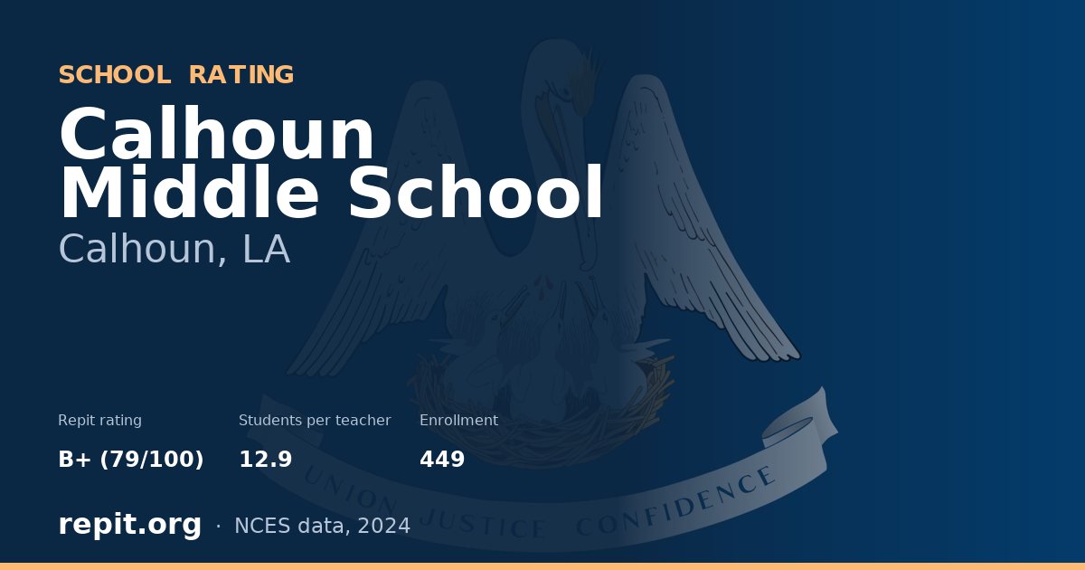Calhoun Middle School, Calhoun, LA — Repit school rating B+ (79/100)