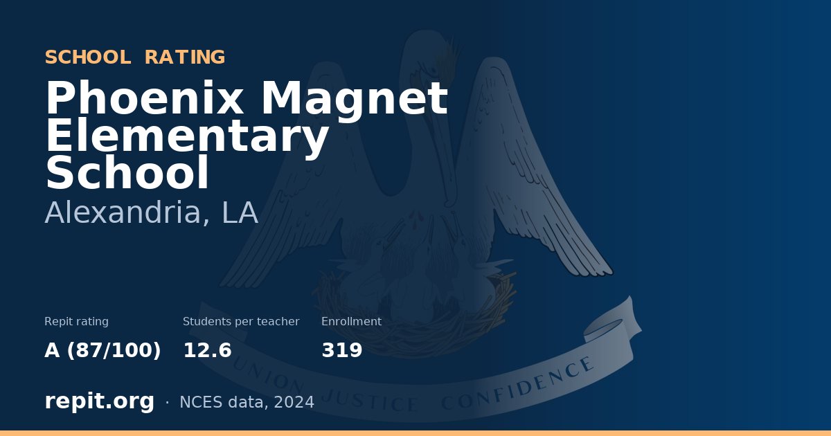 Phoenix Magnet Elementary School, Alexandria, LA — Repit school rating A (87/100)