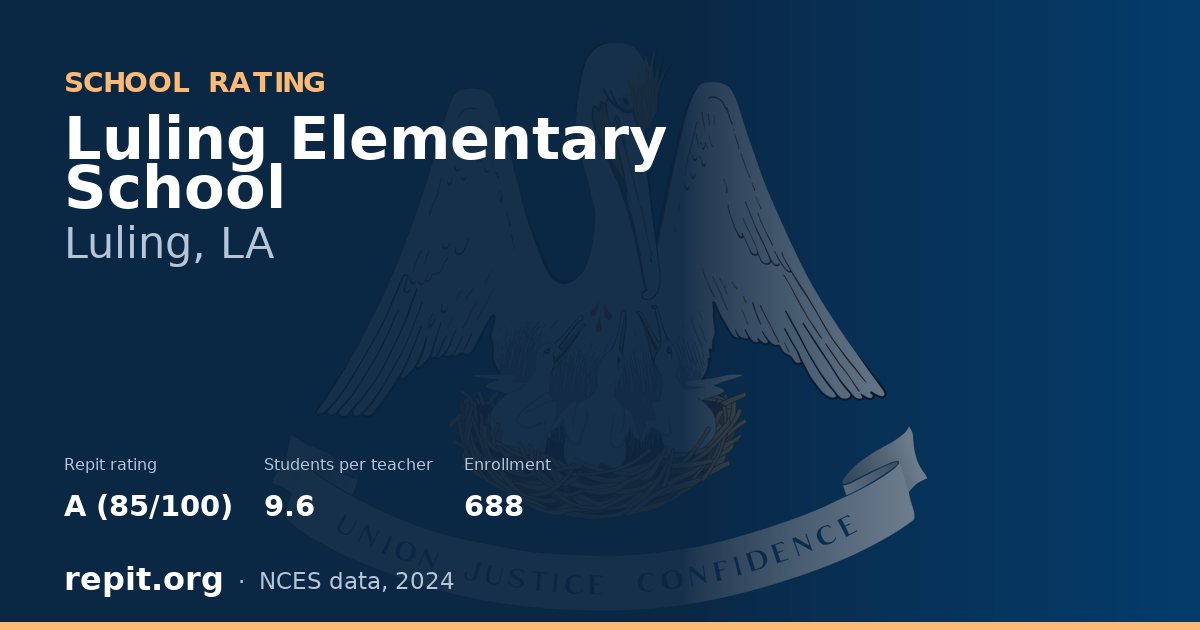 Luling Elementary School, Luling, LA — Repit school rating A (85/100)