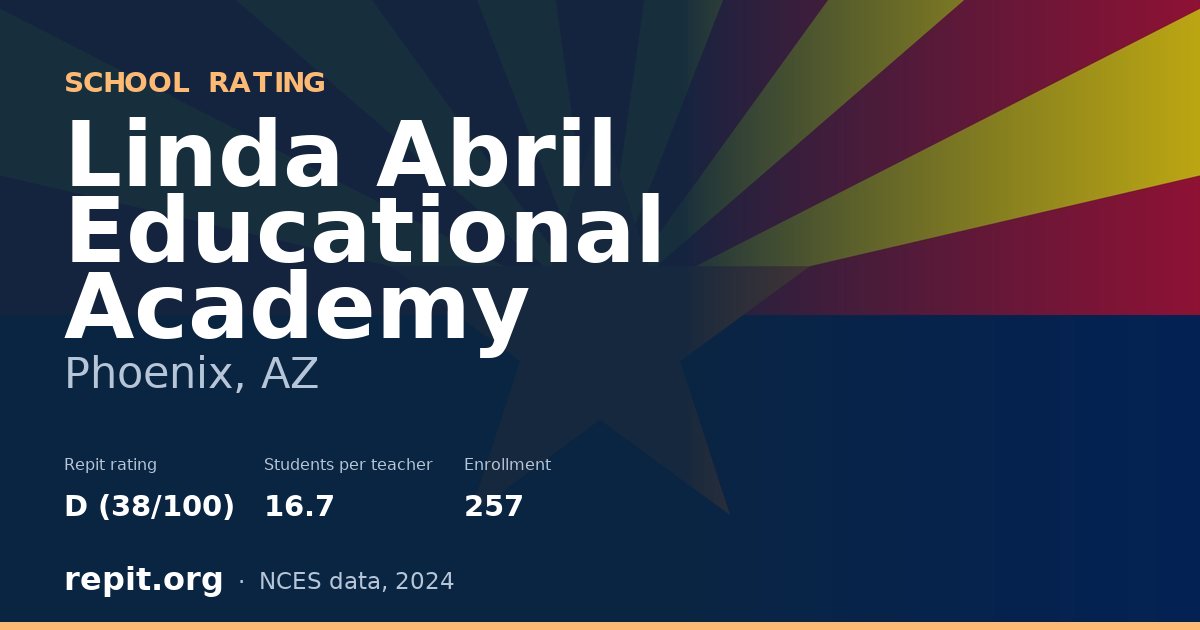Linda Abril Educational Academy, Phoenix, AZ — Repit school rating D (38/100)