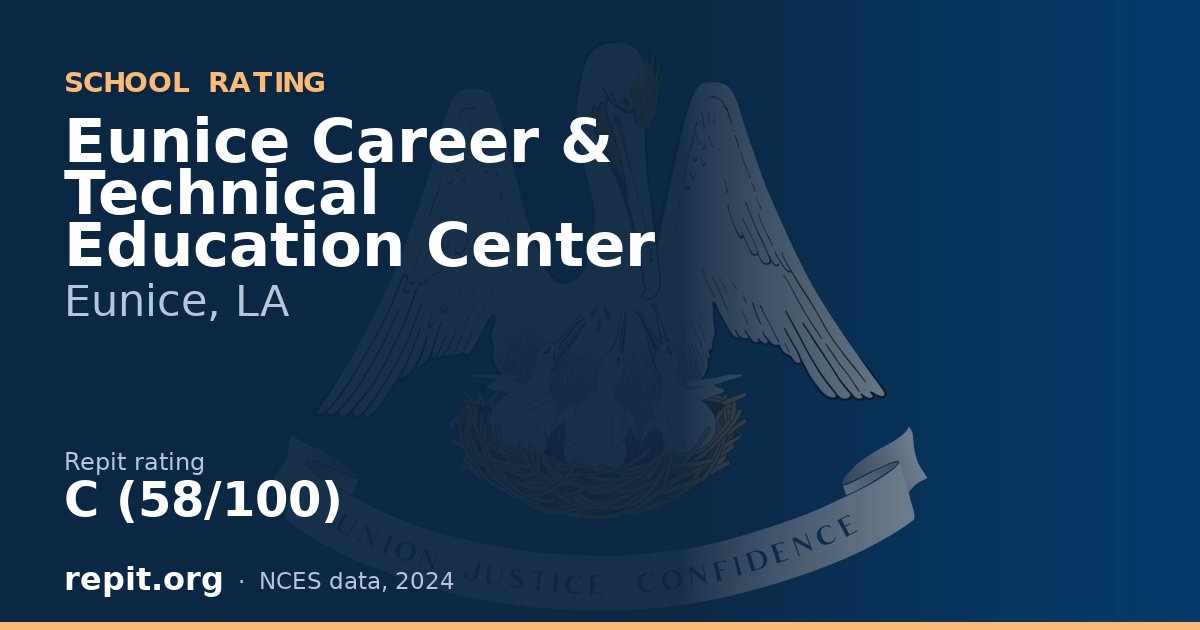 Eunice Career & Technical Education Center, Eunice, LA — Repit school rating C (58/100)