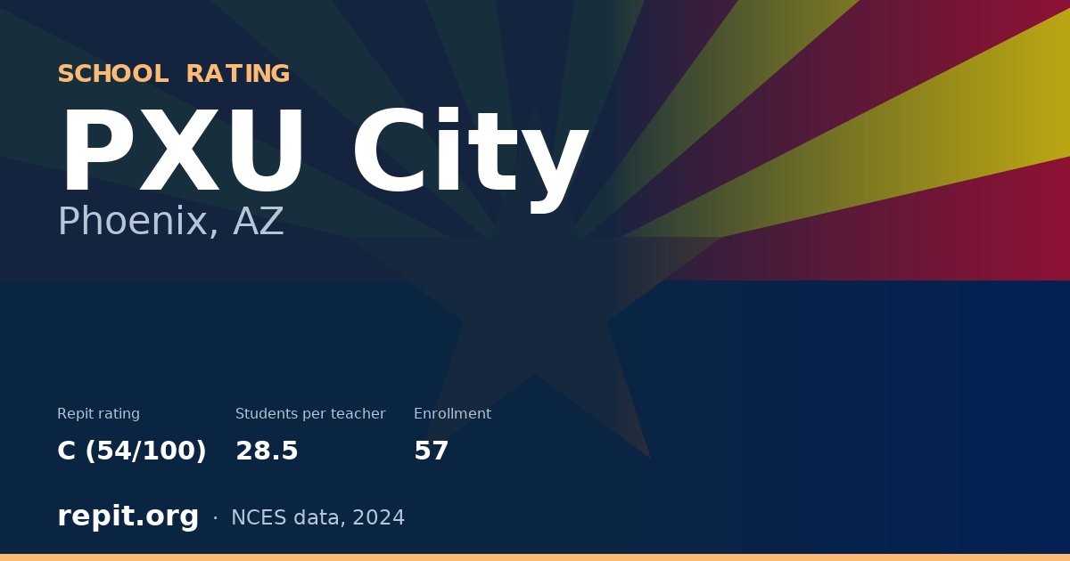 PXU City, Phoenix, AZ — Repit school rating C (54/100)