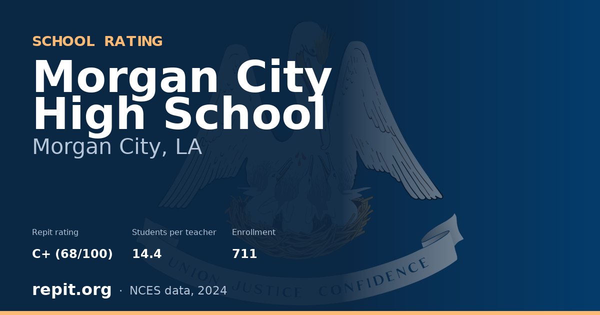 Morgan City High School, Morgan City, LA — Repit school rating C+ (68/100)