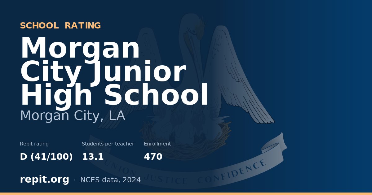 Morgan City Junior High School, Morgan City, LA — Repit school rating D (41/100)