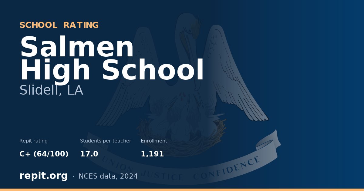 Salmen High School, Slidell, LA — Repit school rating C+ (64/100)