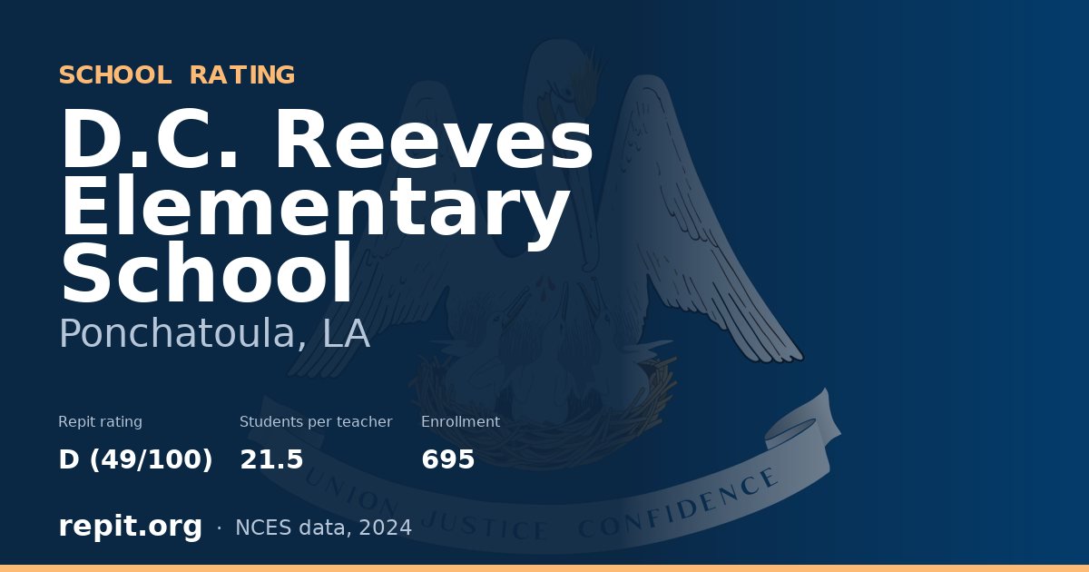 D.C. Reeves Elementary School, Ponchatoula, LA — Repit school rating D (49/100)