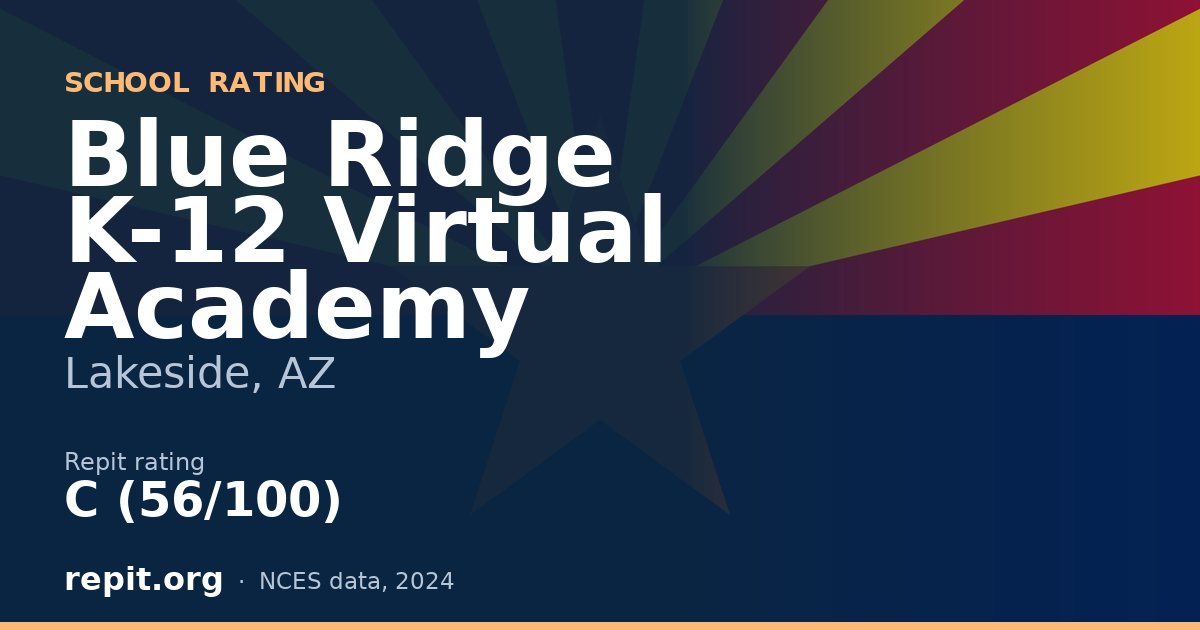 Blue Ridge K-12 Virtual Academy, Lakeside, AZ — Repit school rating C (56/100)