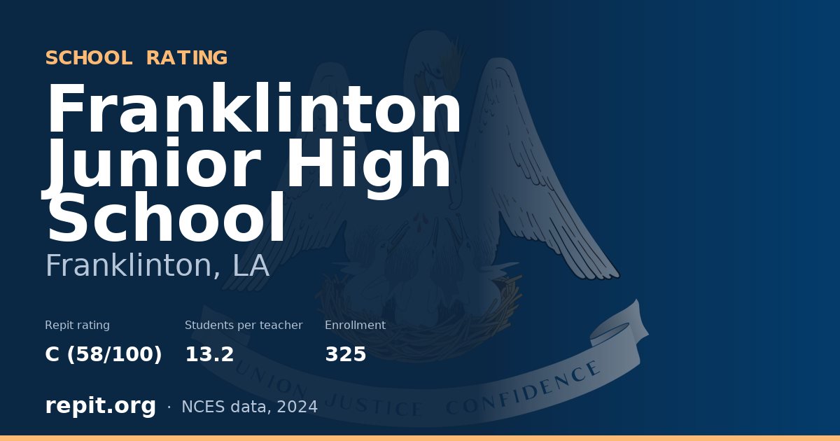 Franklinton Junior High School, Franklinton, LA — Repit school rating C (58/100)