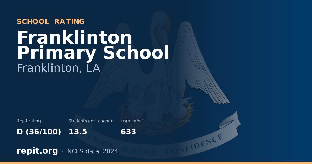 Franklinton Primary School, Franklinton, LA — Repit school rating D (36/100)