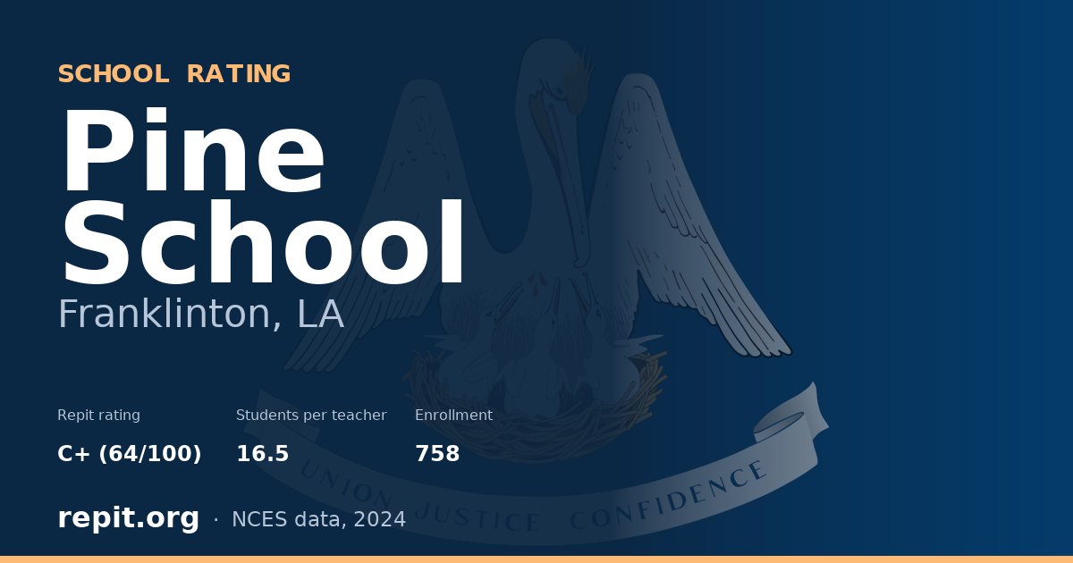 Pine School, Franklinton, LA — Repit school rating C+ (64/100)