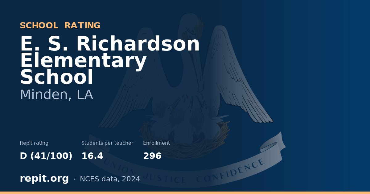 E. S. Richardson Elementary School, Minden, LA — Repit school rating D (41/100)