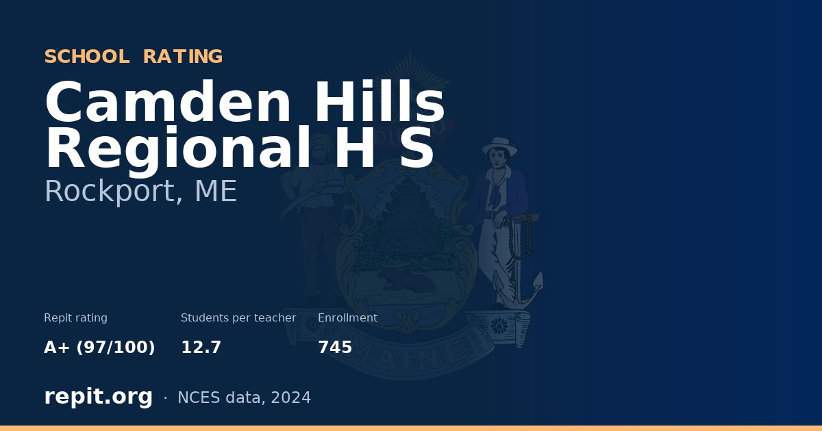 Camden Hills Regional H S, Rockport, ME — Repit school rating A+ (97/100)