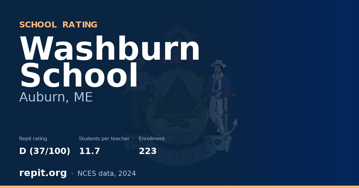 Washburn School, Auburn, ME — Repit school rating D (37/100)