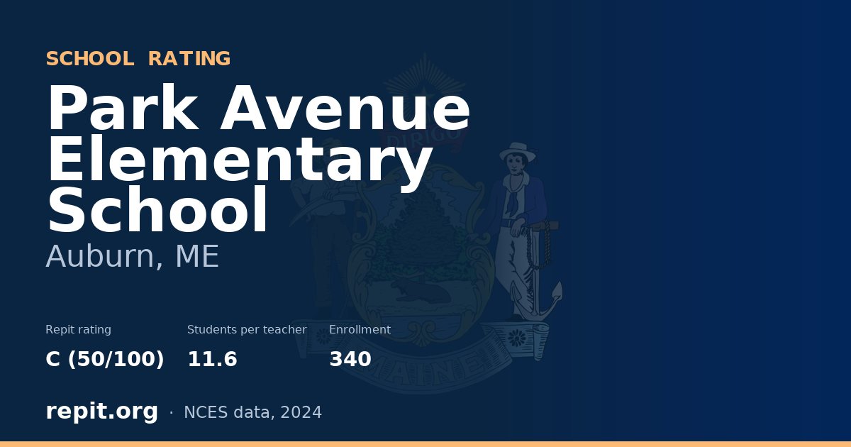 Park Avenue Elementary School, Auburn, ME — Repit school rating C (50/100)