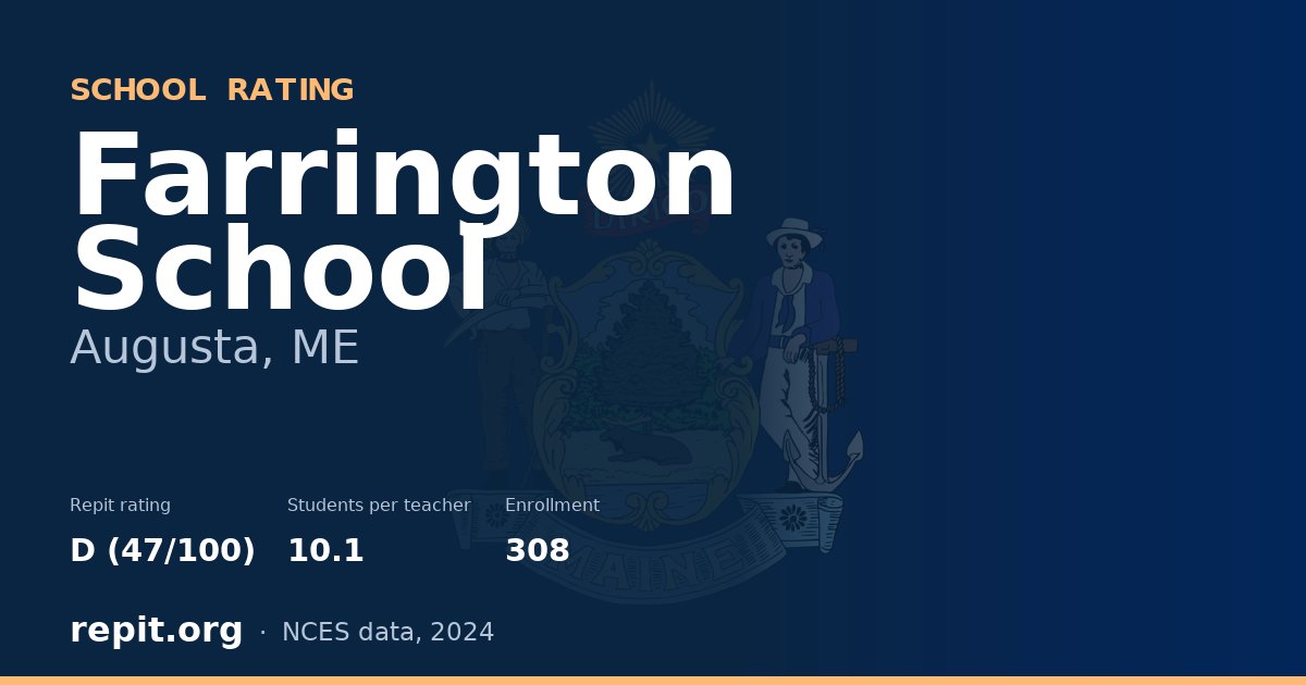 Farrington School, Augusta, ME — Repit school rating D (47/100)