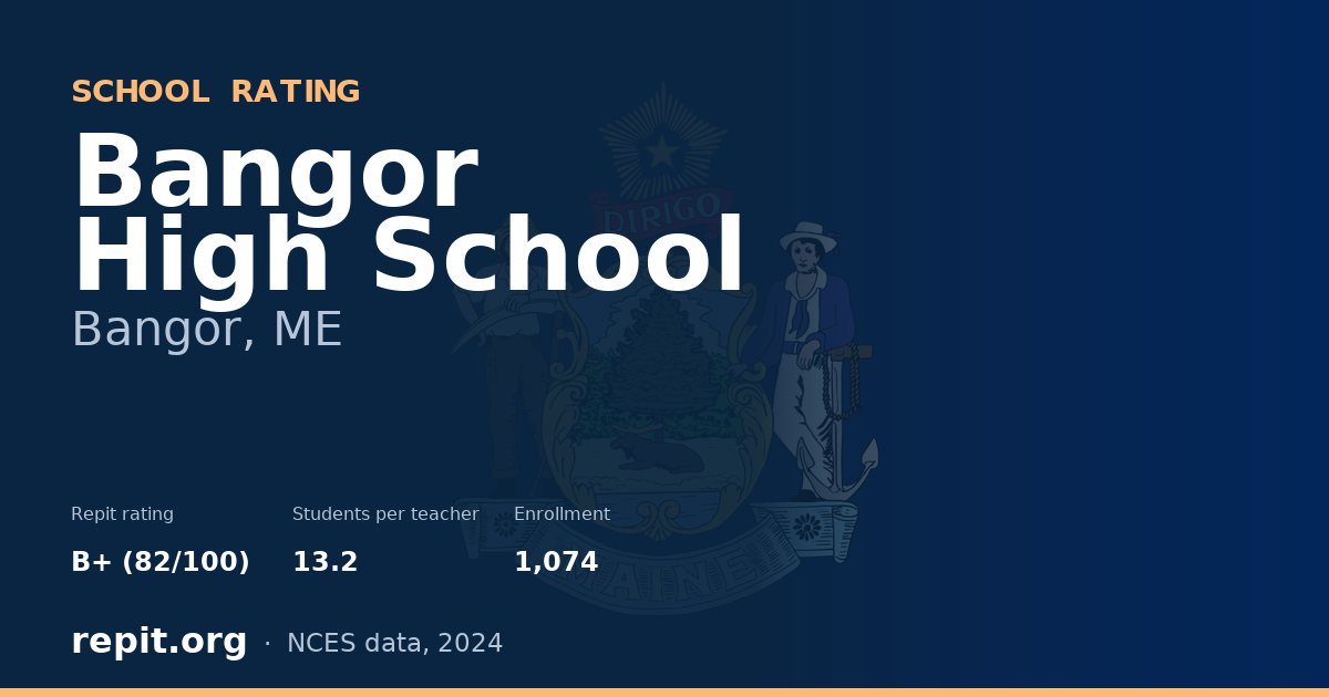 Bangor High School, Bangor, ME — Repit school rating B+ (82/100)