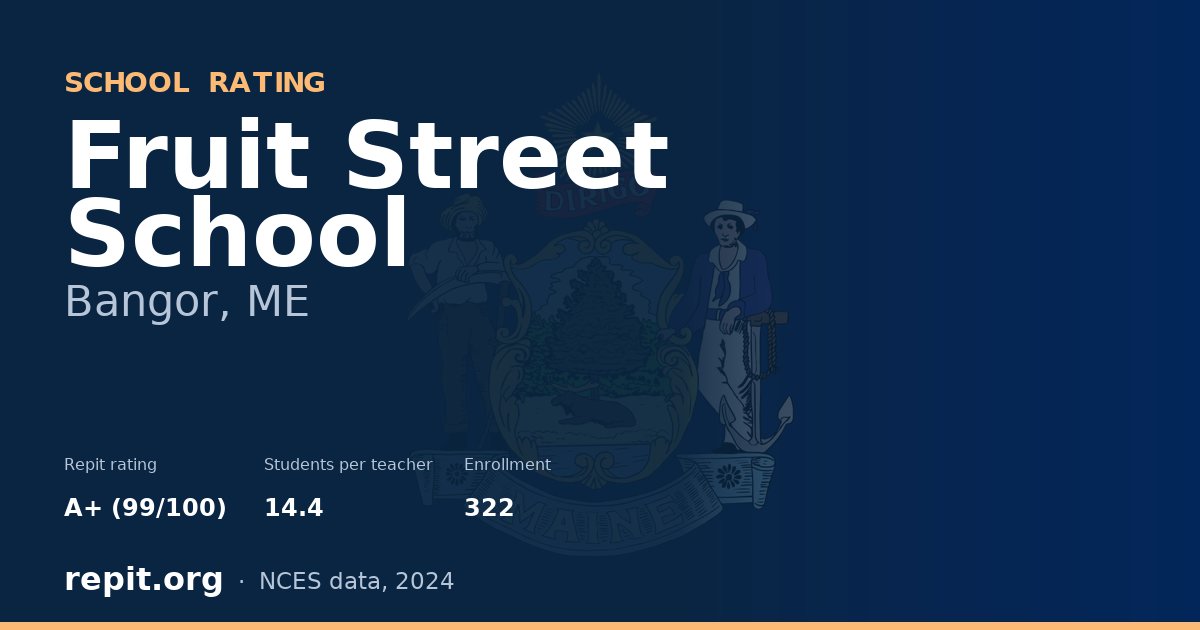 Fruit Street School, Bangor, ME — Repit school rating A+ (99/100)