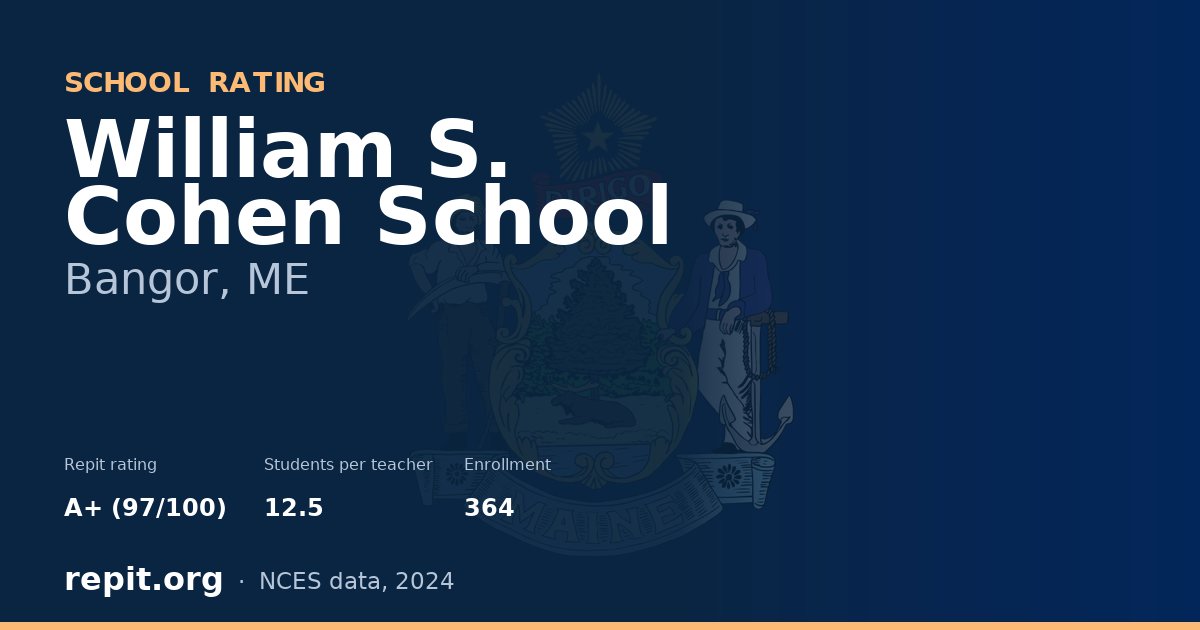 William S. Cohen School, Bangor, ME — Repit school rating A+ (97/100)