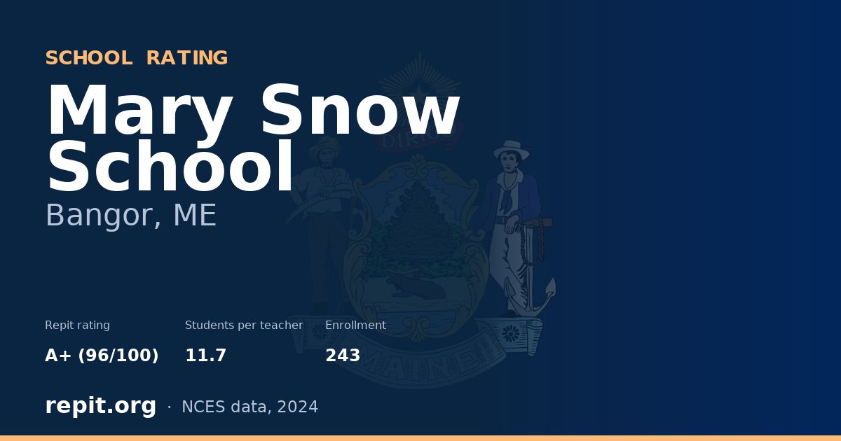 Mary Snow School, Bangor, ME — Repit school rating A+ (96/100)