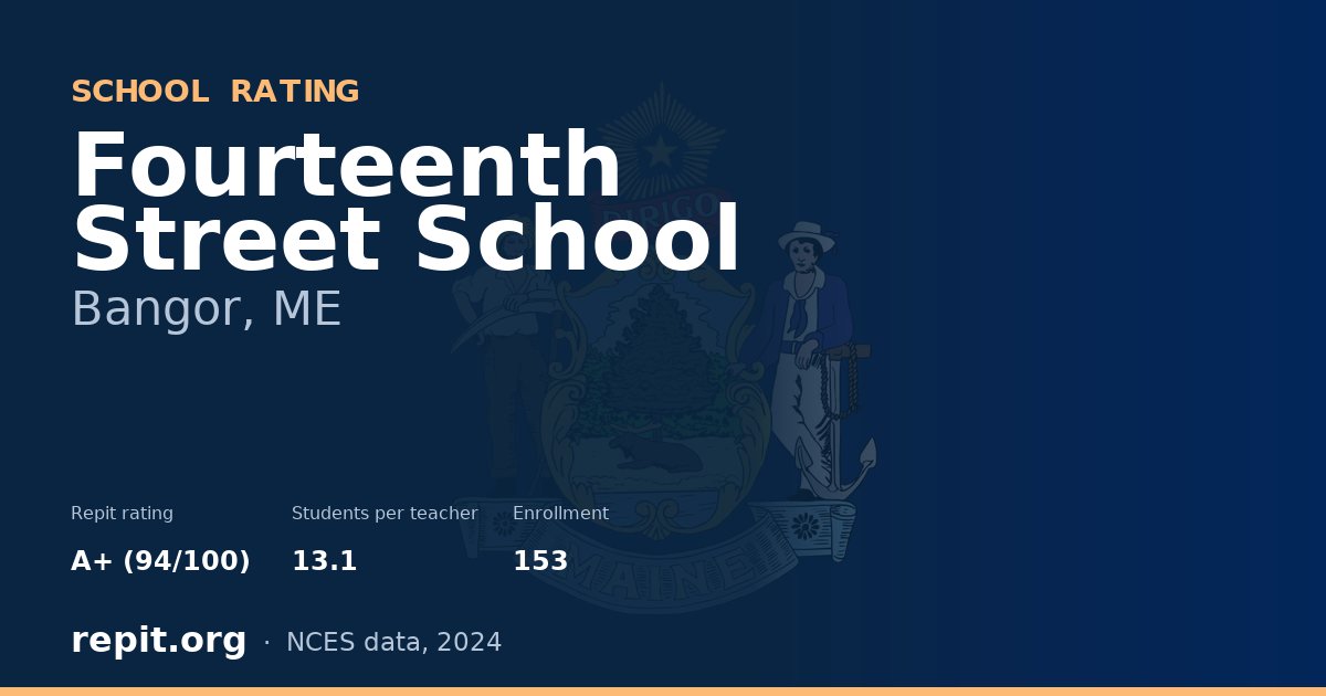 Fourteenth Street School, Bangor, ME — Repit school rating A+ (94/100)