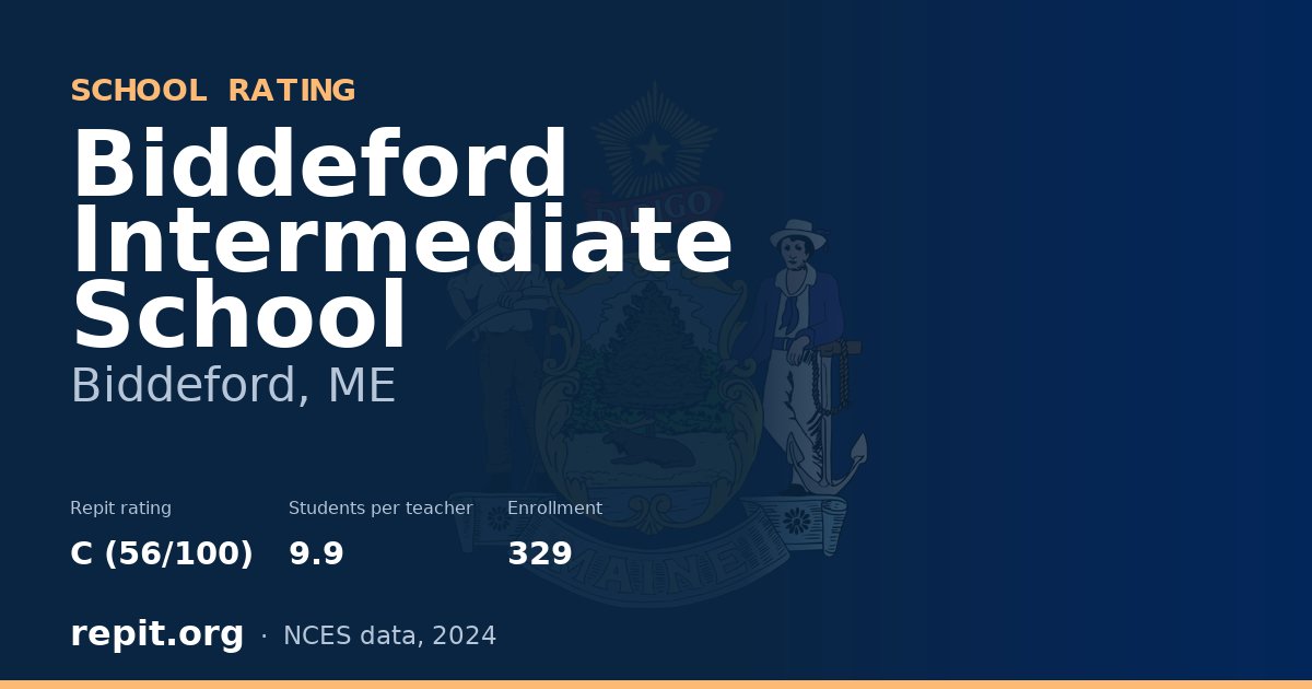 Biddeford Intermediate School, Biddeford, ME — Repit school rating C (56/100)