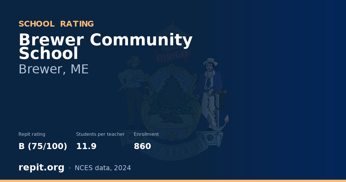 Brewer Community School, Brewer, ME — Repit school rating B (75/100)