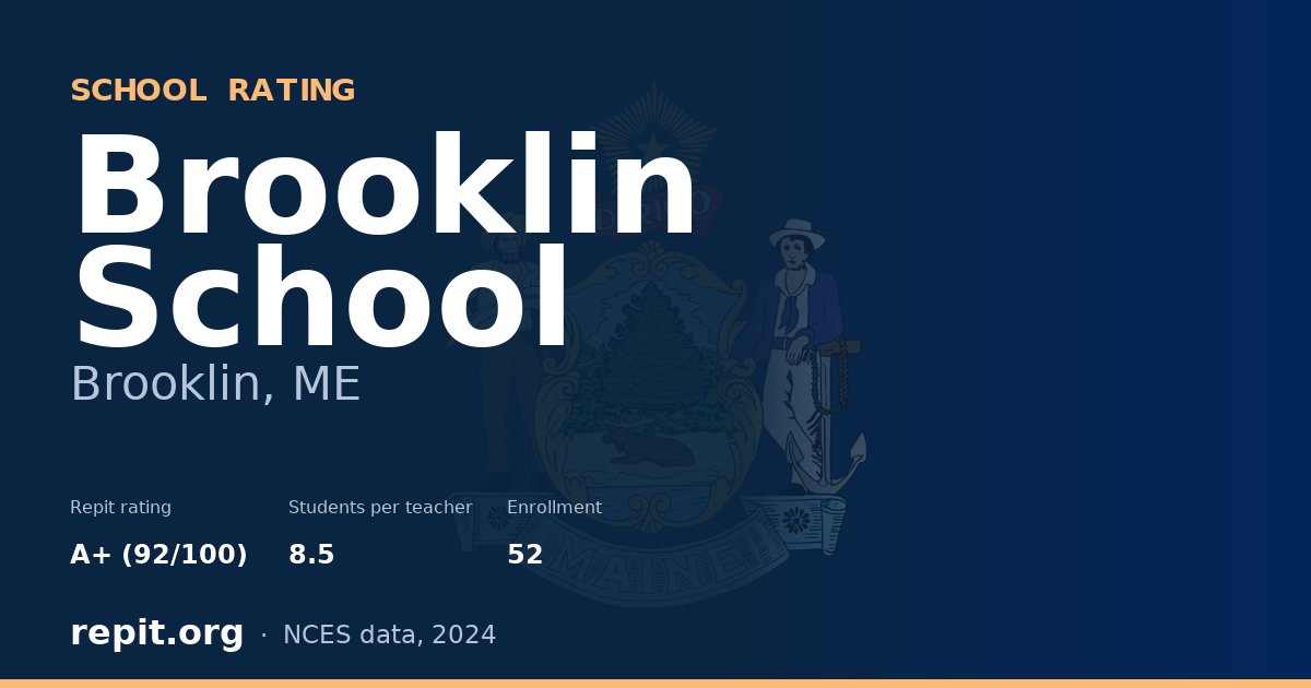 Brooklin School, Brooklin, ME — Repit school rating A+ (92/100)