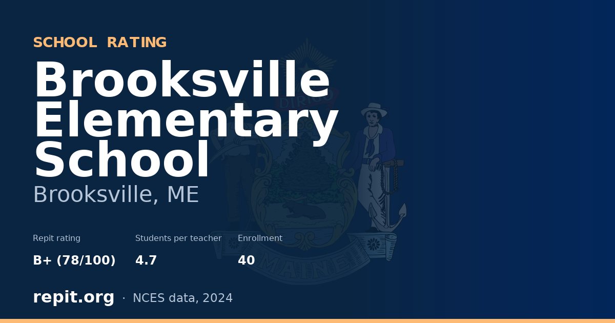 Brooksville Elementary School, Brooksville, ME — Repit school rating B+ (78/100)
