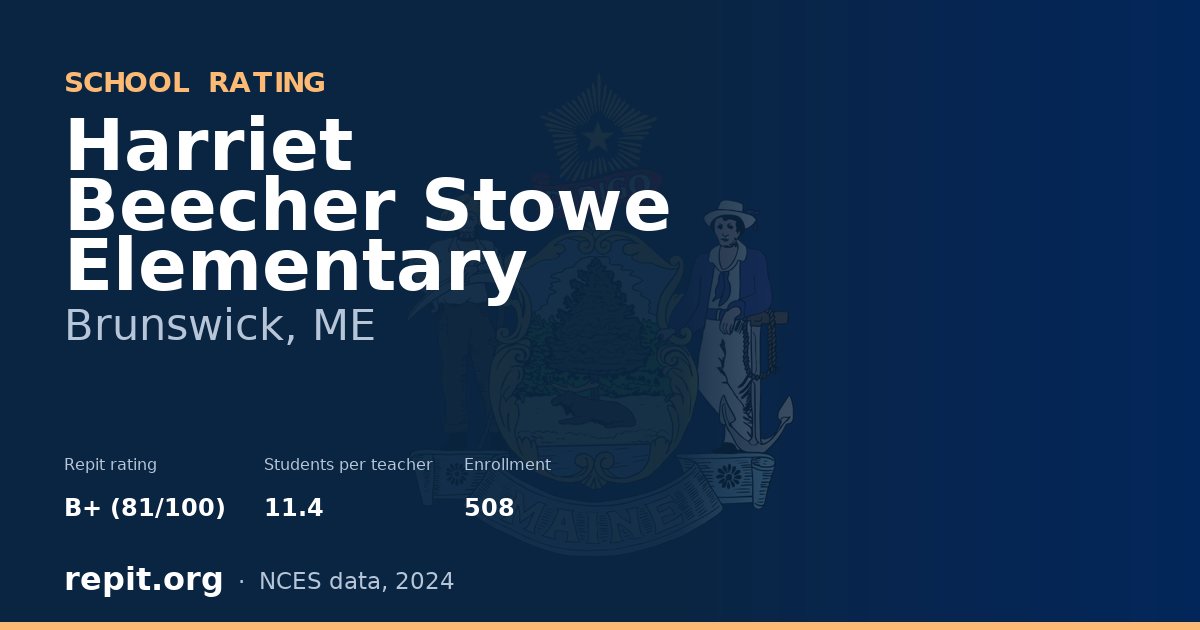 Harriet Beecher Stowe Elementary, Brunswick, ME — Repit school rating B+ (81/100)