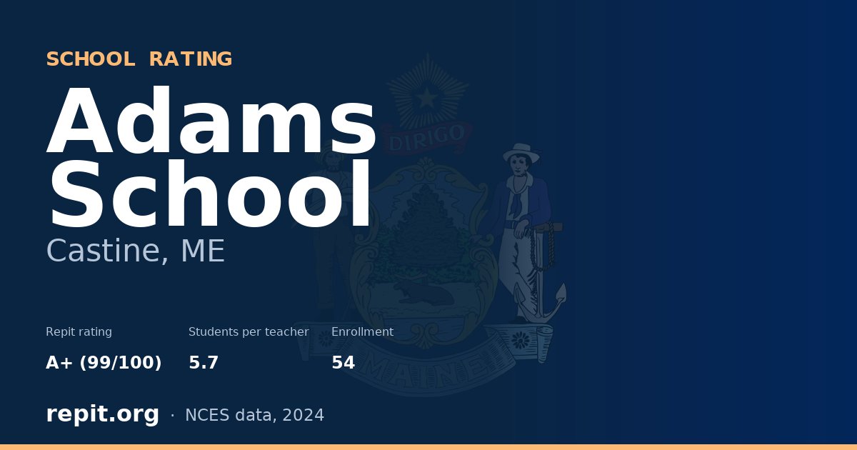 Adams School, Castine, ME — Repit school rating A+ (99/100)