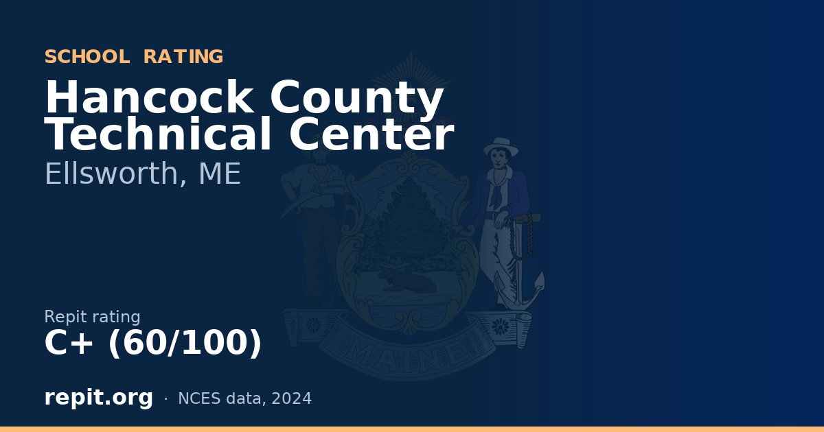 Hancock County Technical Center, Ellsworth, ME — Repit school rating C+ (60/100)