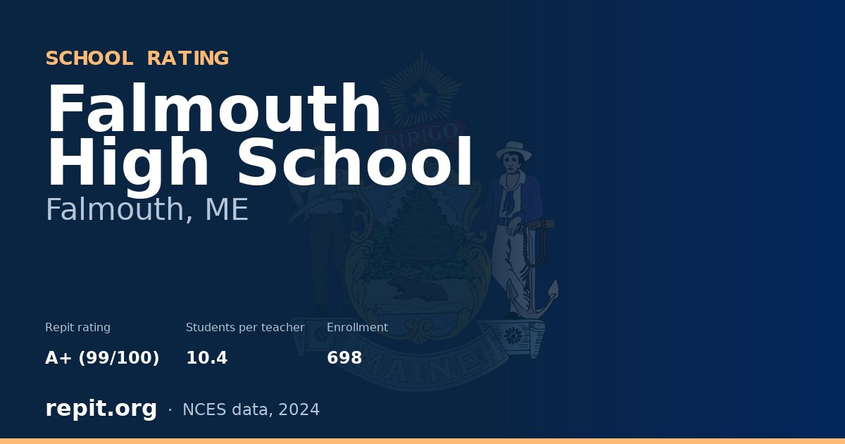 Falmouth High School, Falmouth, ME — Repit school rating A+ (99/100)