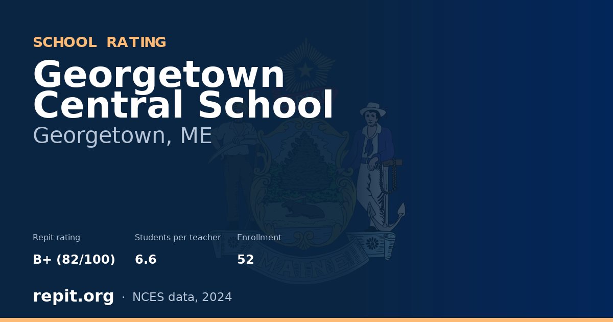 Georgetown Central School, Georgetown, ME — Repit school rating B+ (82/100)