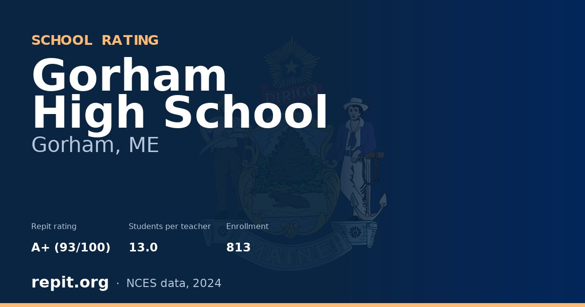 Gorham High School, Gorham, ME — Repit school rating A+ (93/100)