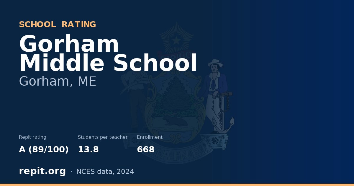 Gorham Middle School, Gorham, ME — Repit school rating A (89/100)