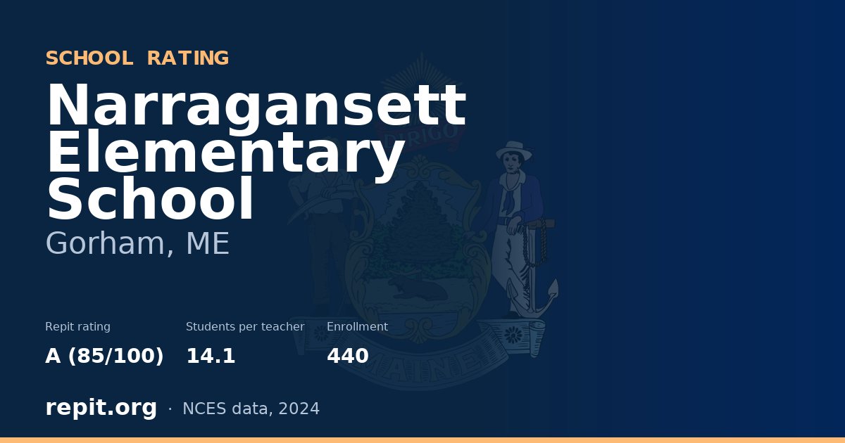 Narragansett Elementary School, Gorham, ME — Repit school rating A (85/100)
