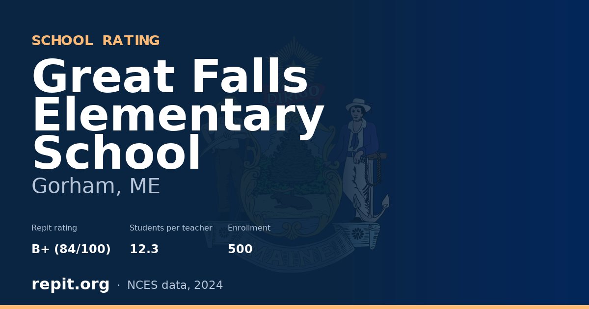 Great Falls Elementary School, Gorham, ME — Repit school rating B+ (84/100)