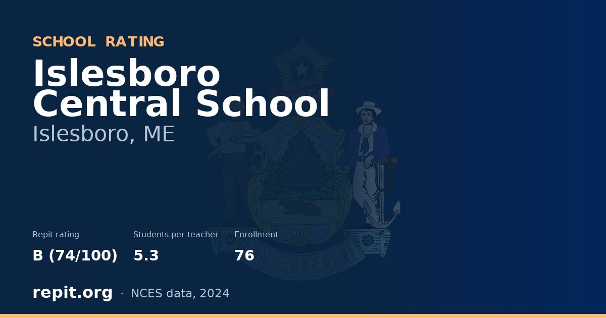 Islesboro Central School, Islesboro, ME — Repit school rating B (74/100)