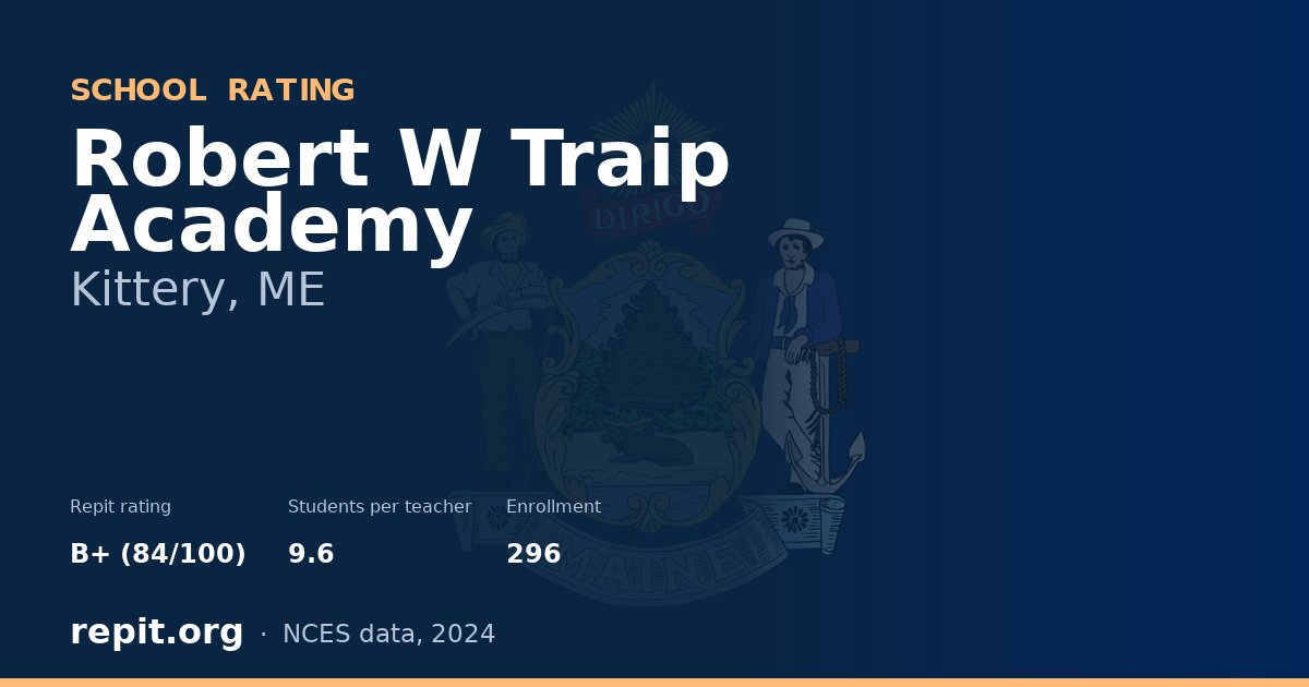 Robert W Traip Academy, Kittery, ME — Repit school rating B+ (84/100)