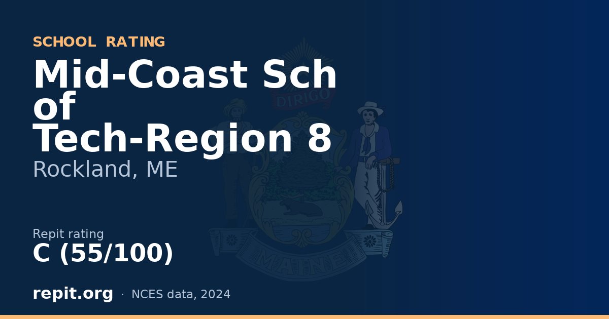 Mid-Coast Sch of Tech-Region 8, Rockland, ME — Repit school rating C (55/100)