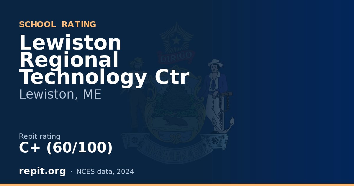 Lewiston Regional Technology Ctr, Lewiston, ME — Repit school rating C+ (60/100)