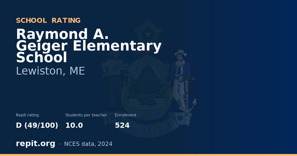 Raymond A. Geiger Elementary School, Lewiston, ME — Repit school rating D (49/100)