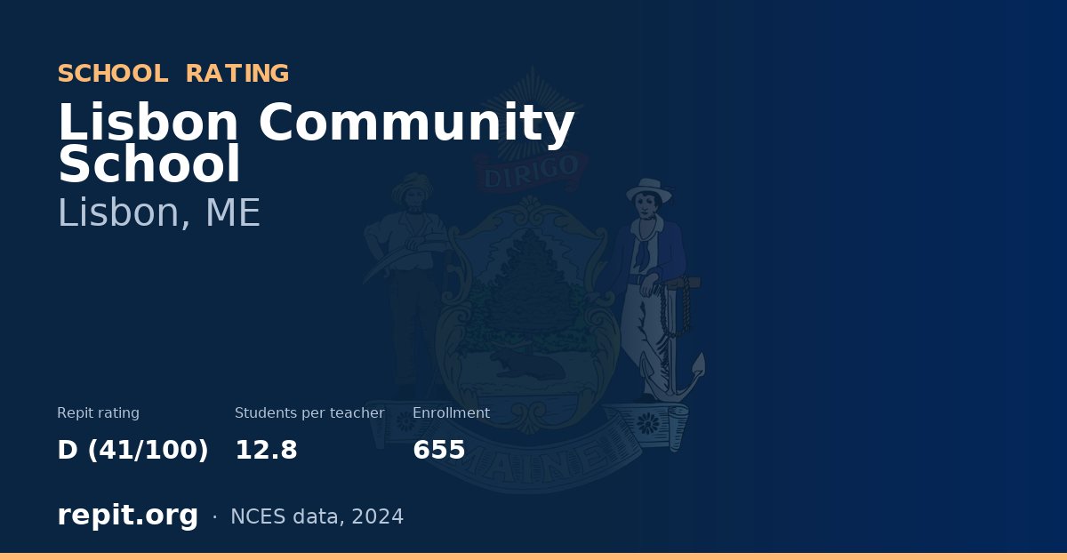Lisbon Community School, Lisbon, ME — Repit school rating D (41/100)