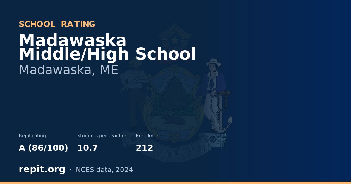 Madawaska Middle/High School, Madawaska, ME — Repit school rating A (86/100)