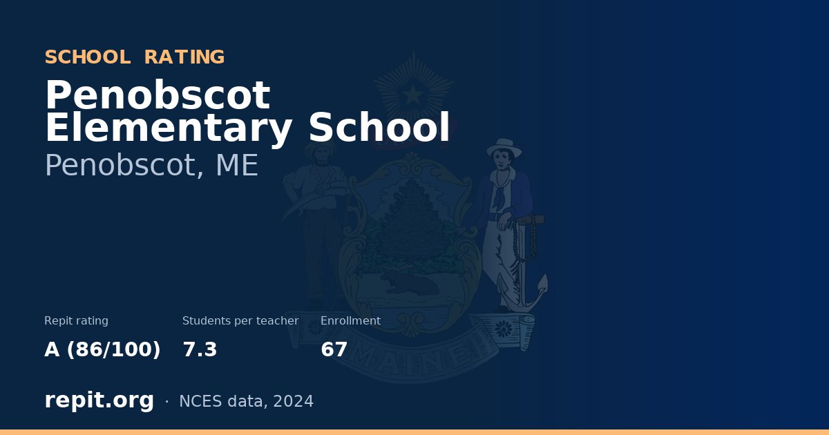 Penobscot Elementary School, Penobscot, ME — Repit school rating A (86/100)