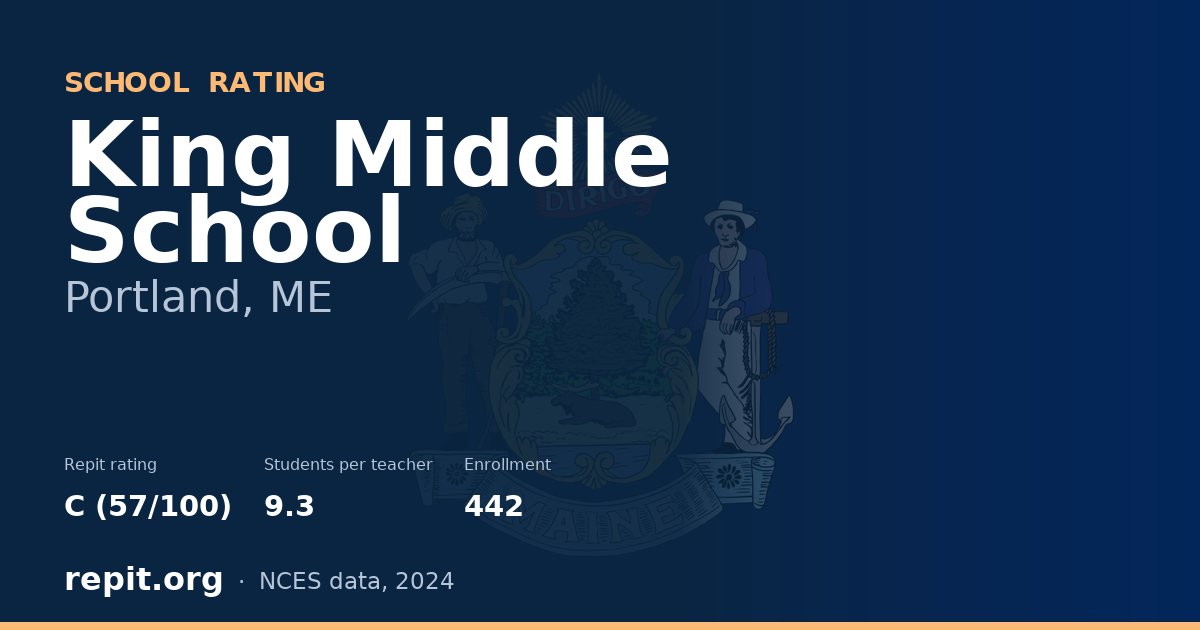 King Middle School, Portland, ME — Repit school rating C (57/100)