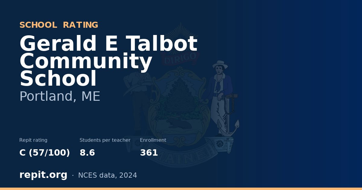 Gerald E Talbot Community School, Portland, ME — Repit school rating C (57/100)