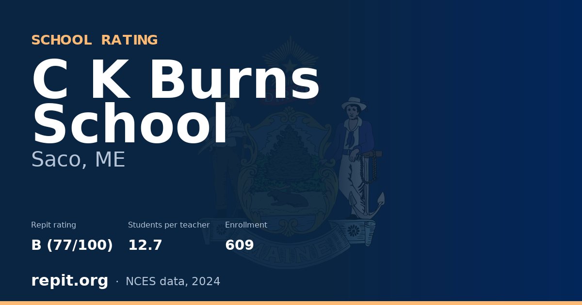C K Burns School, Saco, ME — Repit school rating B (77/100)