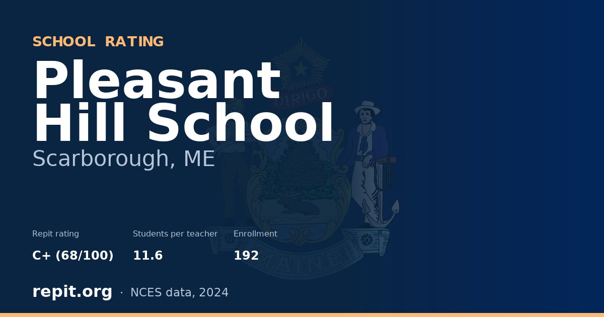 Pleasant Hill School, Scarborough, ME — Repit school rating C+ (68/100)