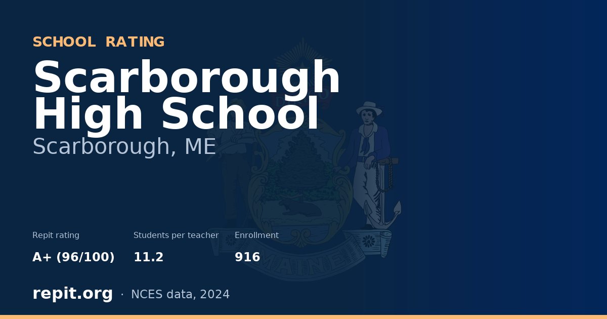 Scarborough High School, Scarborough, ME — Repit school rating A+ (96/100)